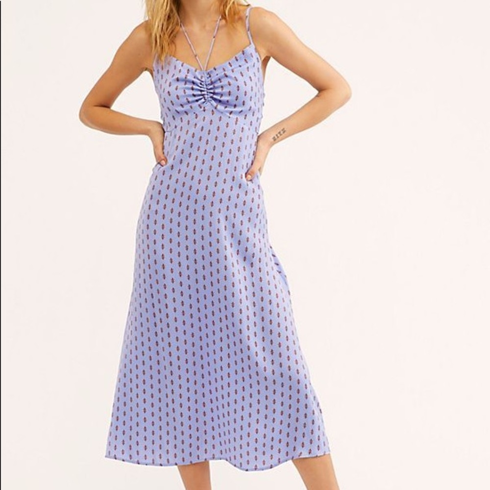 NWOT Free People Phoenix Midi Maxi Dress Purple